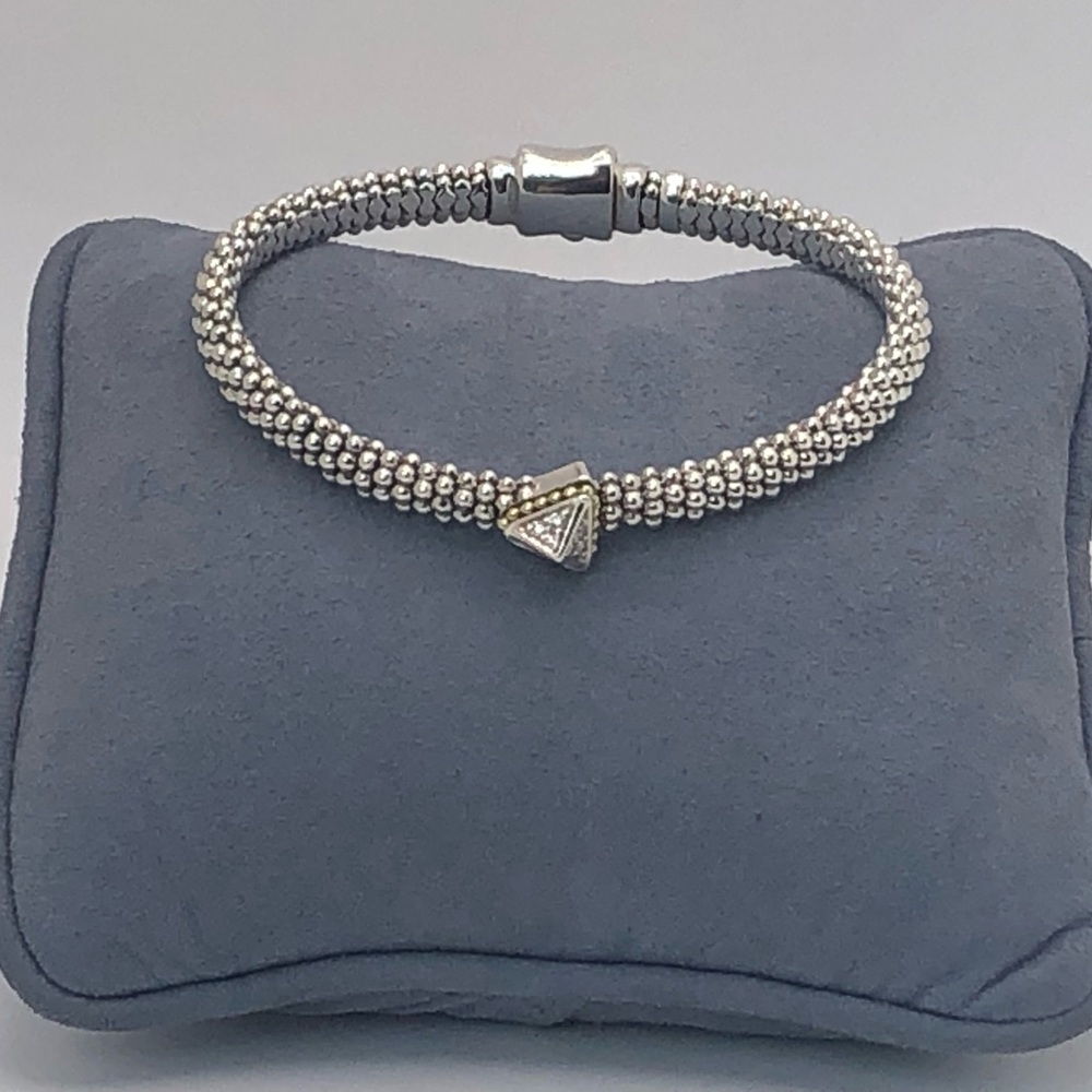 Lagos Single Station Pyramid Caviar Bracelet
